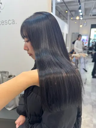 ロング カラー 赤み無し柔らかカラー 【梅田】madokaのヘアスタイル