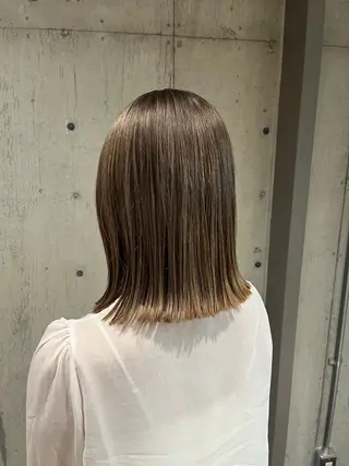 ミディアム カラー ヘアアレンジ ボブ×艶カラー 特化・リクト💥のヘアスタイル