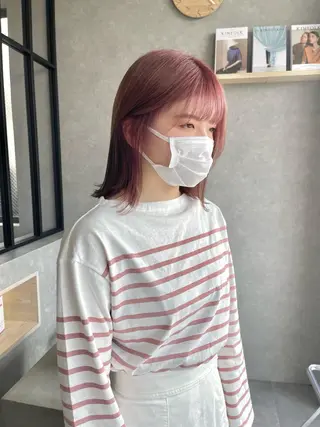 ミディアム カラー 一ノ瀬 暁のヘアスタイル