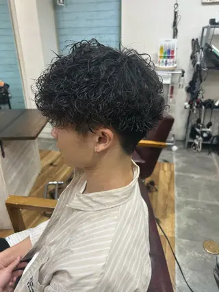 ショート パーマ メンズ メンズパーマ 髪質改善☆有馬のヘアスタイル