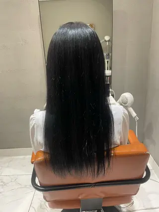 ロング カラー 頭から整える美容師 松田のヘアスタイル
