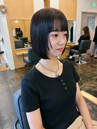 ショート カラー 西山 紗耶香🪽 透明感カラー/ボブのヘアスタイル