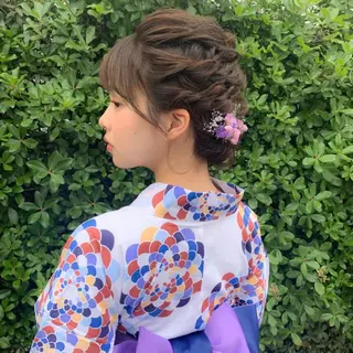 ヘアアレンジ 🪐脱白髪染め 🪐松尾菜々美のヘアスタイル
