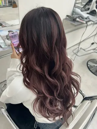 ロング カラー ヘアアレンジ 田口 莉奈のヘアスタイル