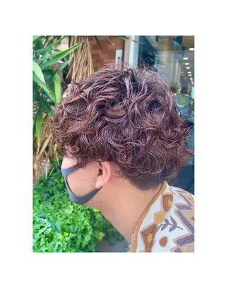 パーマ メンズ やました りなのヘアスタイル