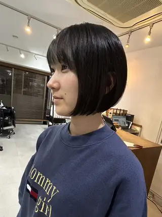 ショート ボブ人気No,1✨ TAME副店長のヘアスタイル