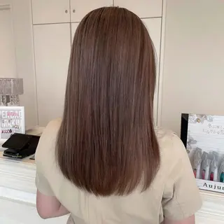 セミロング カラー 鶴﨑 美優亜のヘアスタイル