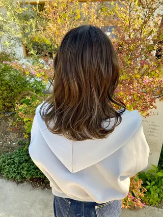 ミディアム カラー INCE HAIR 竹牟礼翔のヘアスタイル