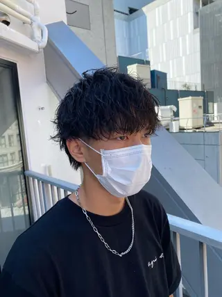 パーマ メンズ 梅田中崎町メンズ 美容師ユースケのヘアスタイル
