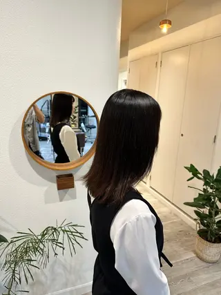 ミディアム 美髪矯正・ブリーチ 矯正🫧秋元ゆたかのヘアスタイル