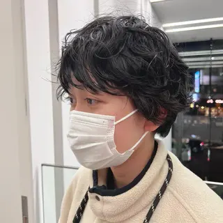 ショート パーマ カット/パーマ たるみことりのヘアスタイル