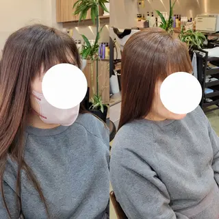 セミロング 野村 果音(カノン)のヘアスタイル