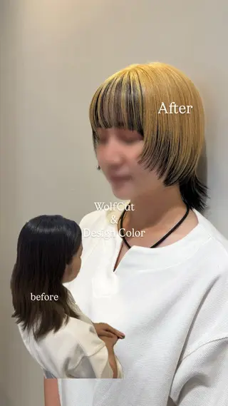 ショート カラー レイヤーカット /𝓡𝓲𝓷🍎のヘアスタイル