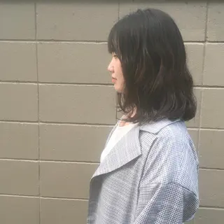 セミロング パーマ しのはら まどかのヘアスタイル