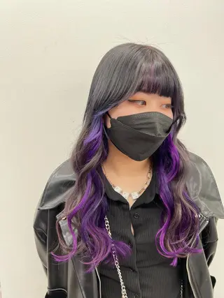 ロング ハイトーン&髪質改善 ＆韓国エクステ🤎のヘアスタイル