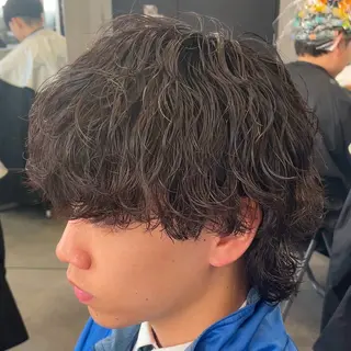 ミディアム パーマ ヘアアレンジ メンズ fifth 石川 凪のヘアスタイル
