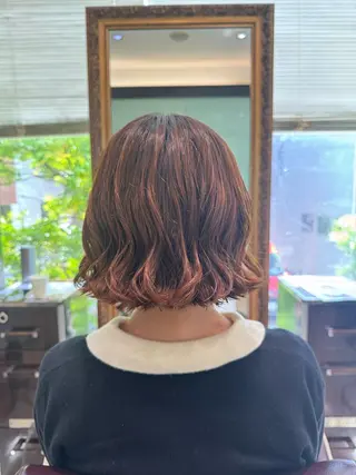 ショート 大人可愛い♡コテ巻き パーマ🌼杉田 萌恵のヘアスタイル