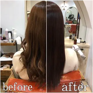 ロング カラー \脱・うねり& 広がり/gite菊のヘアスタイル