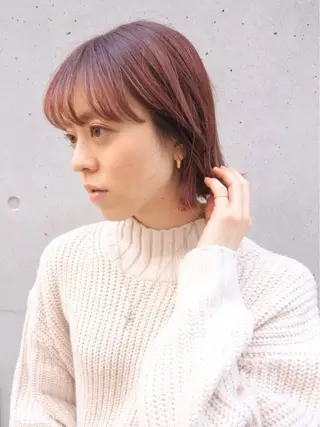 ショート カラー レイヤーカット☆顔ま わりカット＊田村りおのヘアスタイル