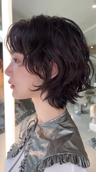 パーマ ボブ.顔周りカット カット/ユキカのヘアスタイル