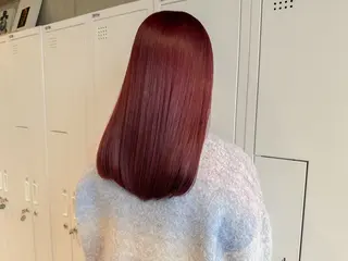 セミロング カラー ヘアアレンジ 💗💗韓国レイヤー yu-ki💗💗のヘアスタイル