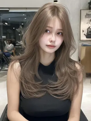 ロング 酸性ストレート/ 髪質改善/イソヤトモのヘアスタイル