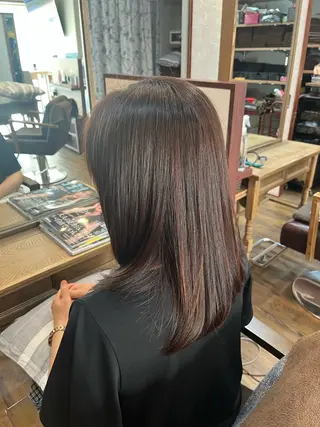 ミディアム カラー パーマ 大人女子&髪改善専門 Nobuフリーランスのヘアスタイル