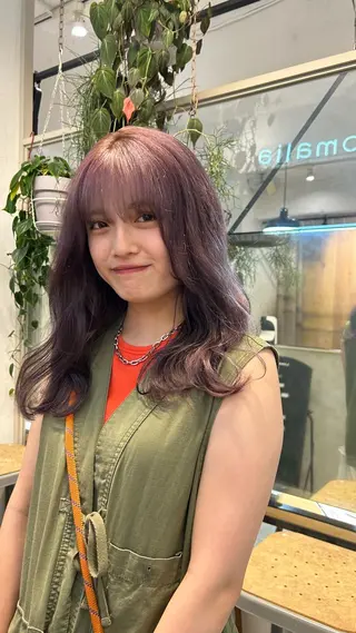 ミディアム カラー じゅわっと暖色カラー 🍊Moemiのヘアスタイル