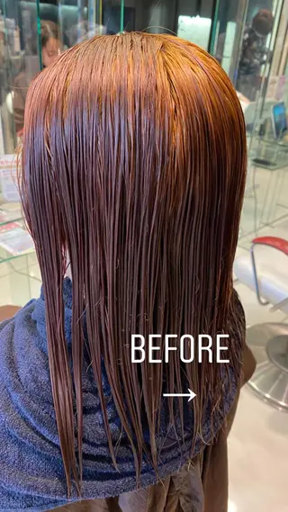 ミディアム カラー デザインカラー✨新倉 佑奈のヘアスタイル