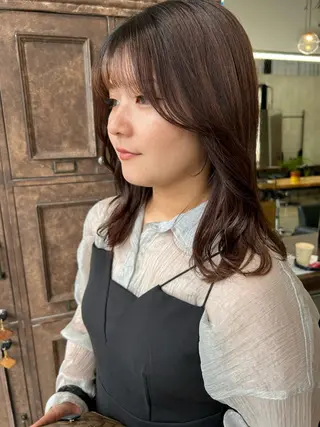 ミディアム カラー 柔らかいヘア/ 東徳嶺 みくのヘアスタイル