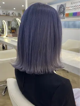 ミディアム 艶カラー／ 夢叶のヘアスタイル