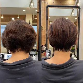 ショート くせ毛カット終着点 カワサキトオル溝の口のヘアスタイル