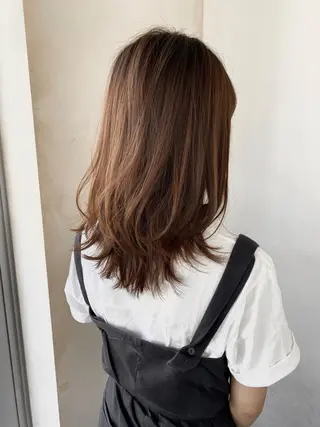 ミディアム 顔まわりカット🌟 くびれヘア/寺門遥輝のヘアスタイル