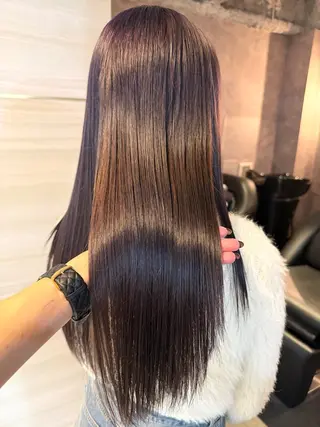 ロング カラー 🤍あみ🤍暗髪オリ ーブ特化🌿髪質改善のヘアスタイル