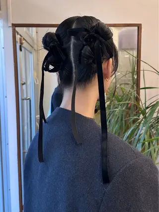 セミロング ヘアアレンジ 🐏nao /レイヤーカット🐏のヘアスタイル