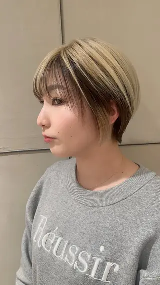 ショート カラー パーマ ヘアアレンジ 髪質改善/韓国風 レイヤー/田村祐樹のヘアスタイル