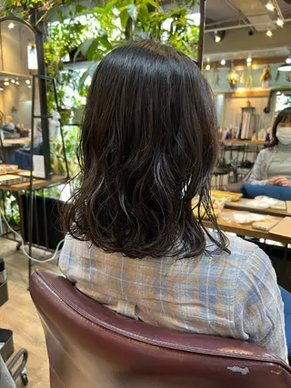 ミディアム パーマ 高橋 竜也のヘアスタイル