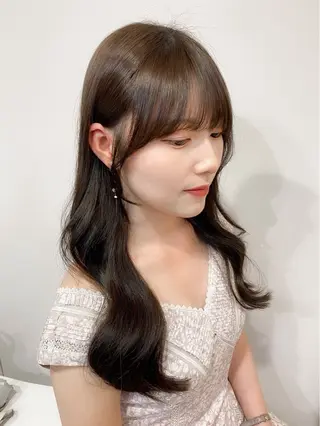 セミロング カラー kohana 🎀韓国ヘア🎀🤍のヘアスタイル