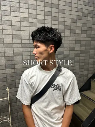 ショート パーマ メンズ 💈メンズ短髪特化 ✂︎伊藤大輝💈のヘアスタイル