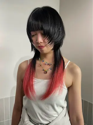ロング カラー HARUKA/原宿 ショートカットモデルのヘアスタイル
