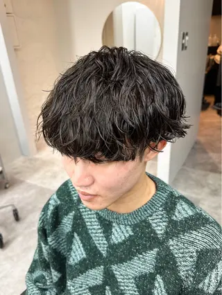 ショート パーマ メンズ メンズパーマ メンズ特化ryoのヘアスタイル