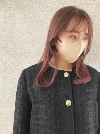 セミロング カラー お洒落ベージュ🤎 代官山shibukiのヘアスタイル