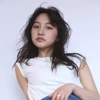 セミロング カラー ヘアアレンジ エイジングケア/大人 デザイン/FRAMEのヘアスタイル