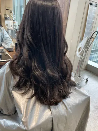 ロング カラー パーマ SHION/銀座 まとまるカット🩵のヘアスタイル
