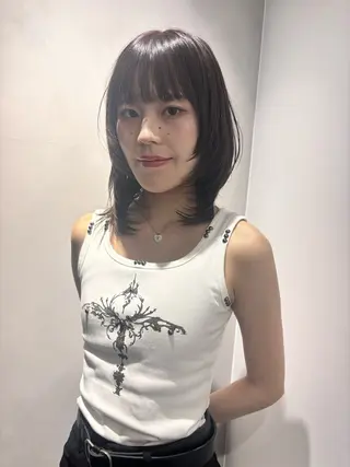 ミディアム ゲンキ /ウルフカットのヘアスタイル