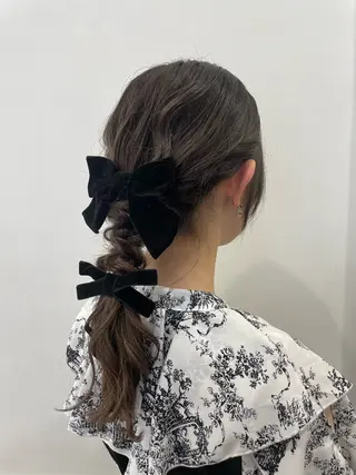 ロング ヘアアレンジ clan .のヘアスタイル