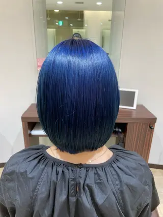 ミディアム カラー TAYA 玲央のヘアスタイル