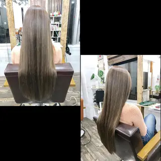 ロング ✯カラー&編み込み エクステ✯池田智博✯のヘアスタイル