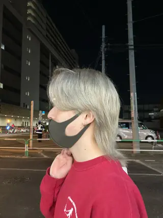 カラー メンズ ゲンキ /ウルフカットのヘアスタイル
