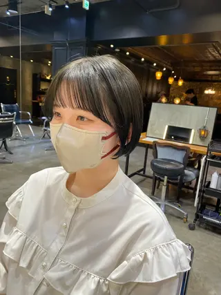 ショート カラー 透明感カラー🌿 グレージュ🐺陽介のヘアスタイル